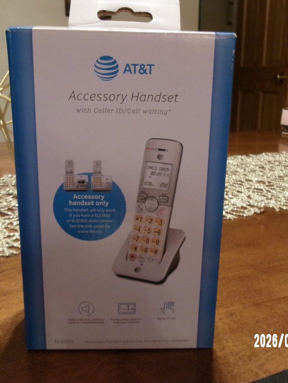 AT&T EL50003 Accessory Handset for EL52103, EL52203, EL52253,EL52303,EL52353 NEW